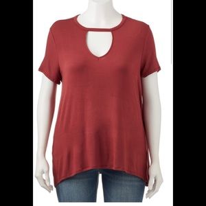 NWT Mudd A-Line Keyhole neck top
